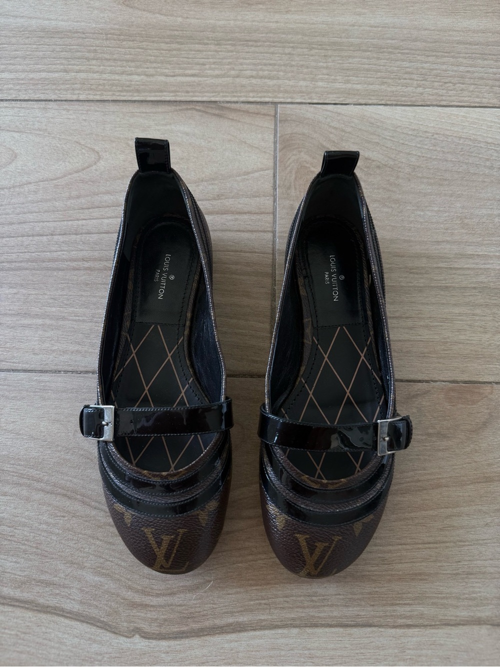 Louis Vuitton Brown Monogram Mary Jane Ballerina Flats Quiet Luxury Parisian